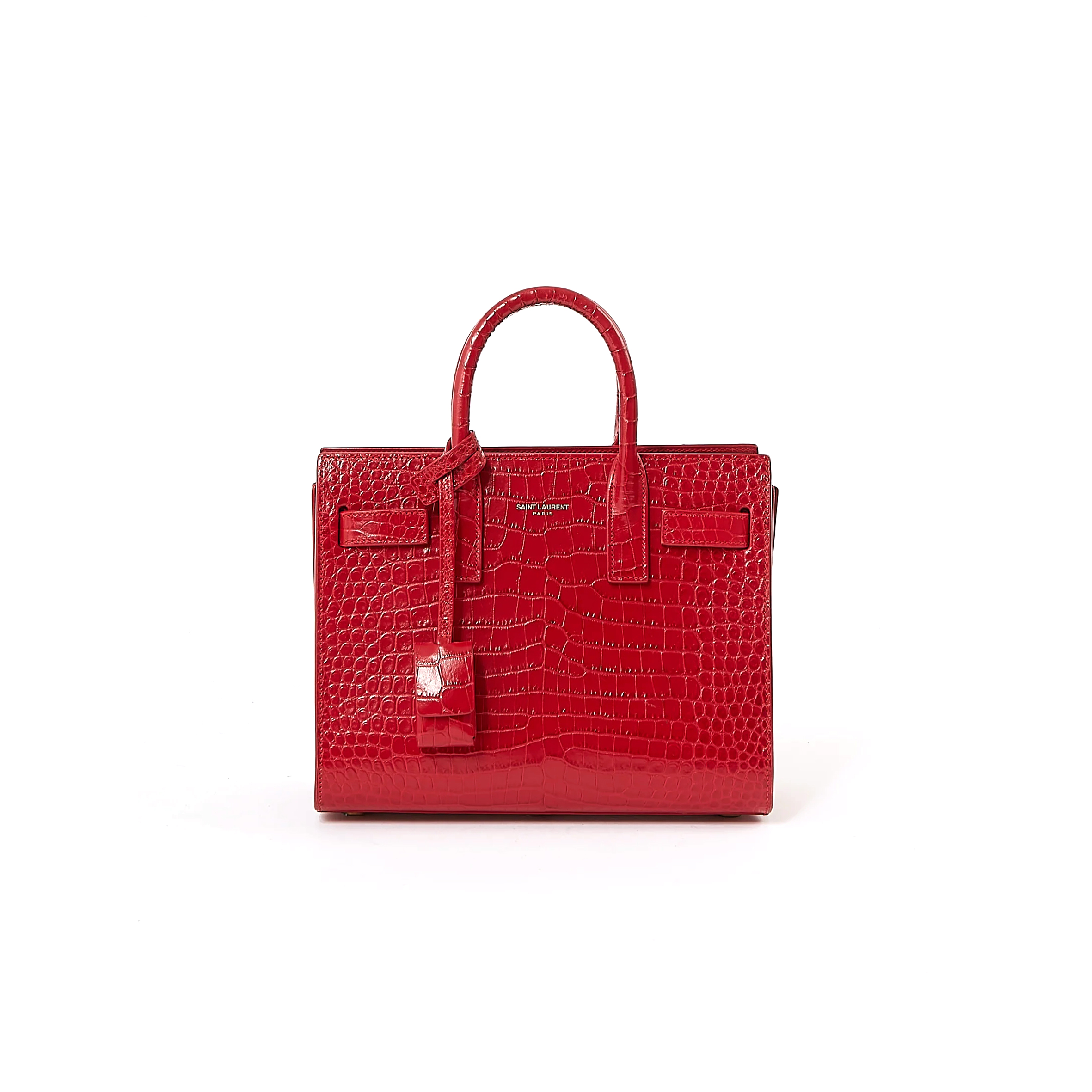 Y*L red croc embossed nano sac de jour bag lu84822960252 (26*20.5*12.5cm)